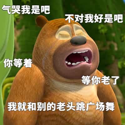 ,伤心,生气,怼人,嚣张,情侣,熊出没,熊二,阴阳怪气,吐槽,